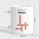 Miniaturansicht von Tasse mit Scrabble-Design, Text und personalisierten Namen