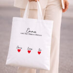 Miniaturansicht von Tote Bag mit Herzen und personalisierten Namen