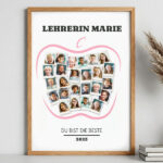 Apfel-Poster für Lehrkräfte mit personalisierten Polaroid-Fotos Miniaturansicht von Apfel-Poster für Lehrkräfte mit personalisierten Polaroid-Fotos