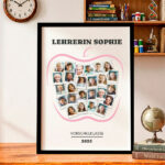 Miniaturansicht von Apfel-Poster für Lehrkräfte mit personalisierten Polaroid-Fotos