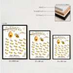 Miniaturansicht von Poster für Lehrkräfte mit Bienchen und personalisierten Namen
