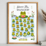 Poster für Lehrkräfte mit Fröschchen und personalisierten Namen Miniaturansicht von Poster für Lehrkräfte mit Fröschchen und personalisierten Namen