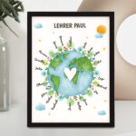 Miniaturansicht von Planeten-Plakette mit personalisierten Namen