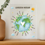 Miniaturansicht von Planeten-Plakette mit personalisierten Namen