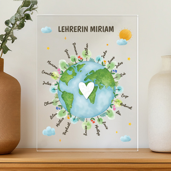 Planeten-Plakette mit personalisierten Namen