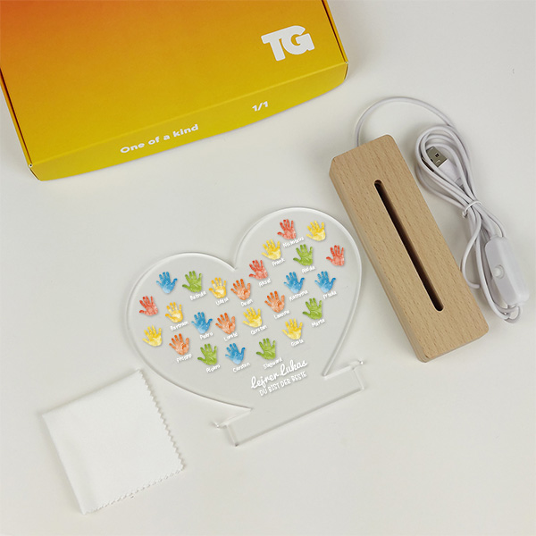Hände-Lampe für Lehrerinnen mit personalisierten Namen