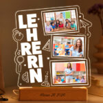 Lampe für Lehrkräfte mit 3 personalisierten Fotos Miniaturansicht von Lampe für Lehrkräfte mit 3 personalisierten Fotos