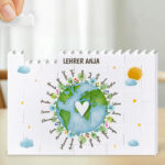 Planeten-Blockpuzzle mit personalisierten Namen Miniaturansicht von Planeten-Blockpuzzle mit personalisierten Namen