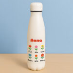 Flasche Blumen mit Namen und personalisiertem Text Miniaturansicht von Flasche Blumen mit Namen und personalisiertem Text