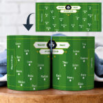 Tasse Fußballfeld mit personalisierten Namen Miniaturansicht von Tasse Fußballfeld mit personalisierten Namen