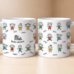 Miniaturansicht von Tasse mit personalisierten Figürchen und Namen