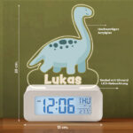 Miniaturansicht von Dino-Wecker mit Licht und personalisiertem Namen