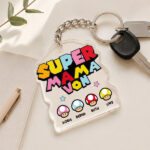 Miniaturansicht von Schlüsselanhänger Super Mama mit personalisierten Namen