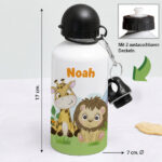 Miniaturansicht von Personalisierte Kinderflasche mit Dschungeltieren