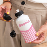 Miniaturansicht von Personalisierte Kinderflasche mit Karomuster
