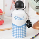 Miniaturansicht von Personalisierte Kinderflasche mit Karomuster