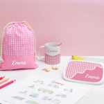 Miniaturansicht von Personalisierte Kinder-Brotdose mit Karomuster
