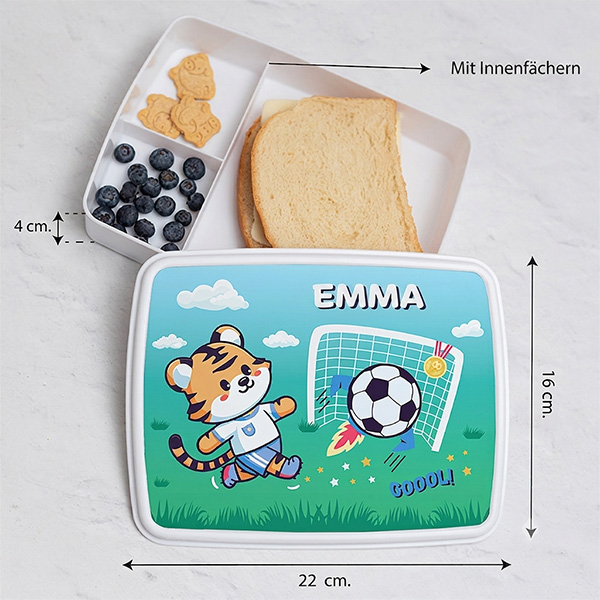Personalisierte Kinder-Brotdose Fußball