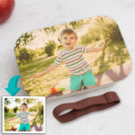 Miniaturansicht von Personalisierte Kinder-Brotdose mit Bambusdeckel und Foto