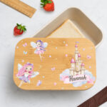 Miniaturansicht von Personalisierte Kinder-Brotdose mit Bambusdeckel und Feen