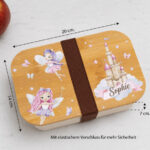 Miniaturansicht von Personalisierte Kinder-Brotdose mit Bambusdeckel und Feen