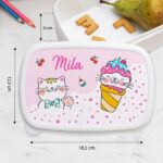 Miniaturansicht von Personalisierte Kinder-Brotdose mit Kätzchen