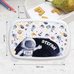 Miniaturansicht von Personalisierte Kinder-Brotdose Astronaut im Weltraum