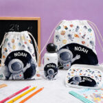 Miniaturansicht von Personalisierte Kinder-Brotdose Astronaut im Weltraum