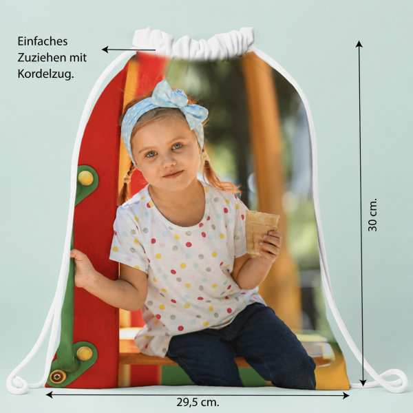 Personalisierter Kinder-Turnbeutel mit Foto