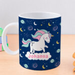 Miniaturansicht von Unzerbrechliche personalisierte Kindertasse mit Einhorn und Name