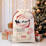 Weihnachtssack Schlitten mit personalisiertem Namen Miniaturansicht von Weihnachtssack Schlitten mit personalisiertem Namen