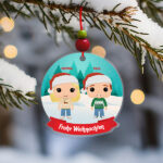 Set Weihnachtsbaum-Anhänger Funkos mit personalisierten Namen Miniaturansicht von Set Weihnachtsbaum-Anhänger Funkos mit personalisierten Namen