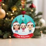 Miniaturansicht von Set Weihnachtsbaum-Anhänger Funkos mit personalisierten Namen