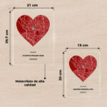 Miniatura de Placa Mapa del Amor con Ubicación y Textos personalizada