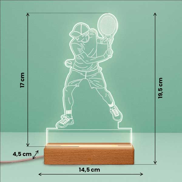 Lámpara Tenis con Nombre personalizada
