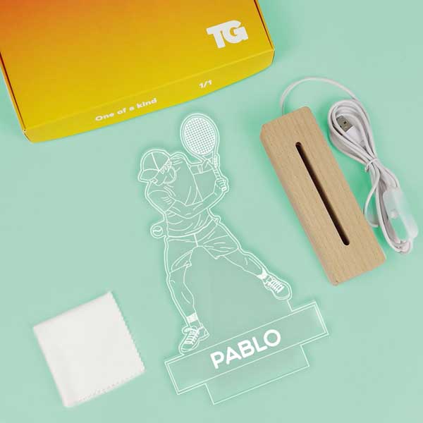Lámpara Tenis con Nombre personalizada