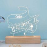 Miniatura de Lámpara Infantil Avioneta con Nombre personalizada