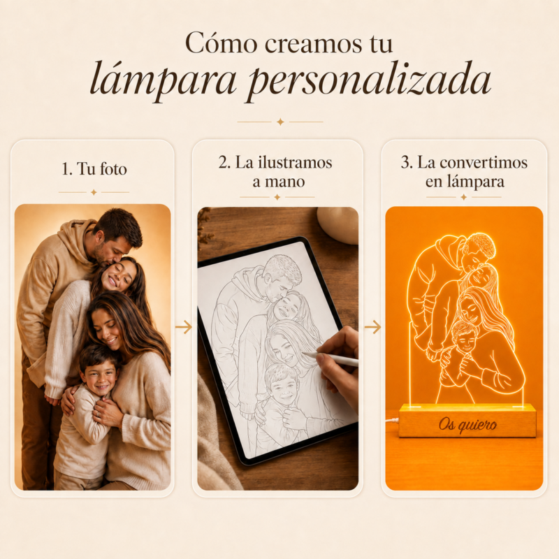 Lámpara ilustrada 3D personalizada