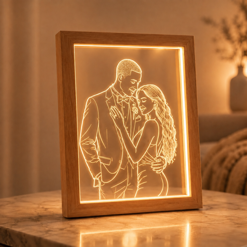 Lámpara ilustrada 3D personalizada