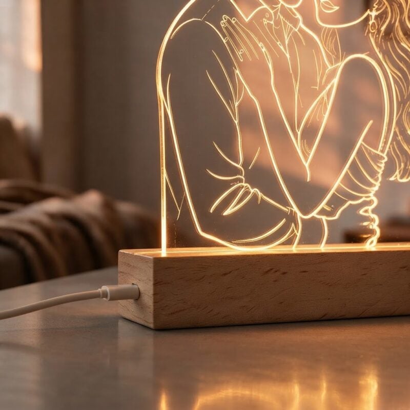 Lámpara ilustrada 3D personalizada