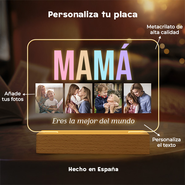 Lámpara Mamá multicolor personalizada