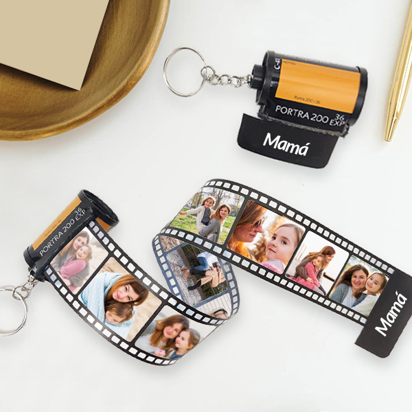 Llavero carrete fotos personalizado
