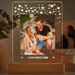 Lámpara Corazoncitos con Foto y Texto personalizada Miniatura de Lámpara Corazoncitos con Foto y Texto personalizada