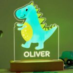 Lámpara Infantil Dinosaurio con Nombre personalizada Miniatura de Lámpara Infantil Dinosaurio con Nombre personalizada