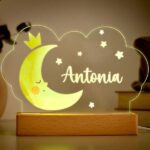 Lámpara Infantil Luna en Color con Nombre personalizada Miniatura de Lámpara Infantil Luna en Color con Nombre personalizada