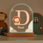 Lámpara Infantil León con Inicial y Nombre personalizada Miniatura de Lámpara Infantil León con Inicial y Nombre personalizada