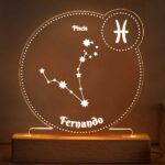 Lámpara Signo del Zodiaco con Nombre personalizada Miniatura de Lámpara Signo del Zodiaco con Nombre personalizada