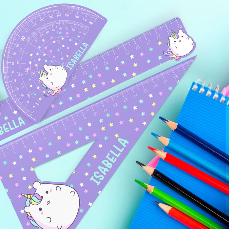 Reglas Escolares Infantiles Gato Unicornio personalizadas Reglas Escolares Infantiles Gato Unicornio personalizadas