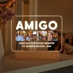 Miniatura de Lámpara Amiga con Cuatro Fotos y Texto personalizada