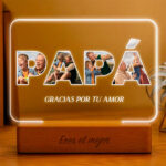 Lámpara Papá con Fotos personalizada Miniatura de Lámpara Papá con Fotos personalizada